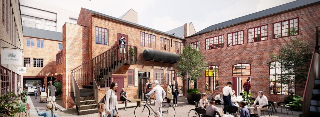 Plans submitted to transform historic yard into creative hub